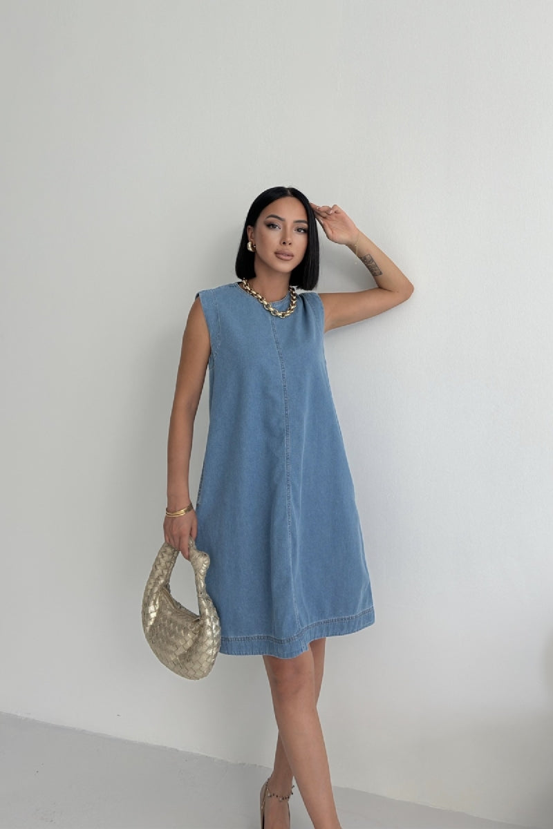 Kolsuz Cepli Oversize Elbise