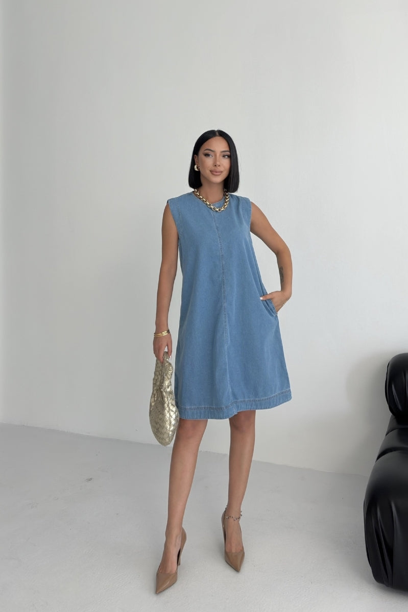 Kolsuz Cepli Oversize Elbise