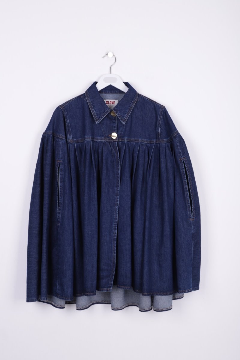 Pileli Oversize Panço Ceket 6075
