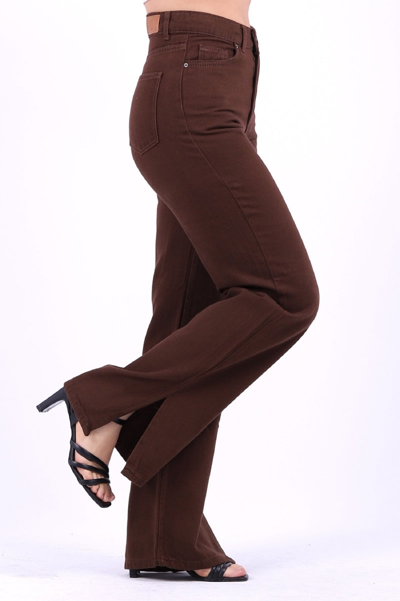 Paçası Yırtmaçlı Mom Fit Kot Pantolon 1732