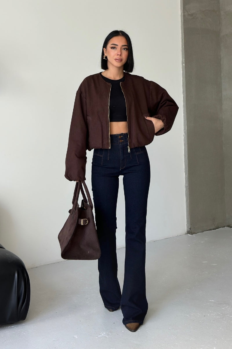 Lastikli Bomber Ceket