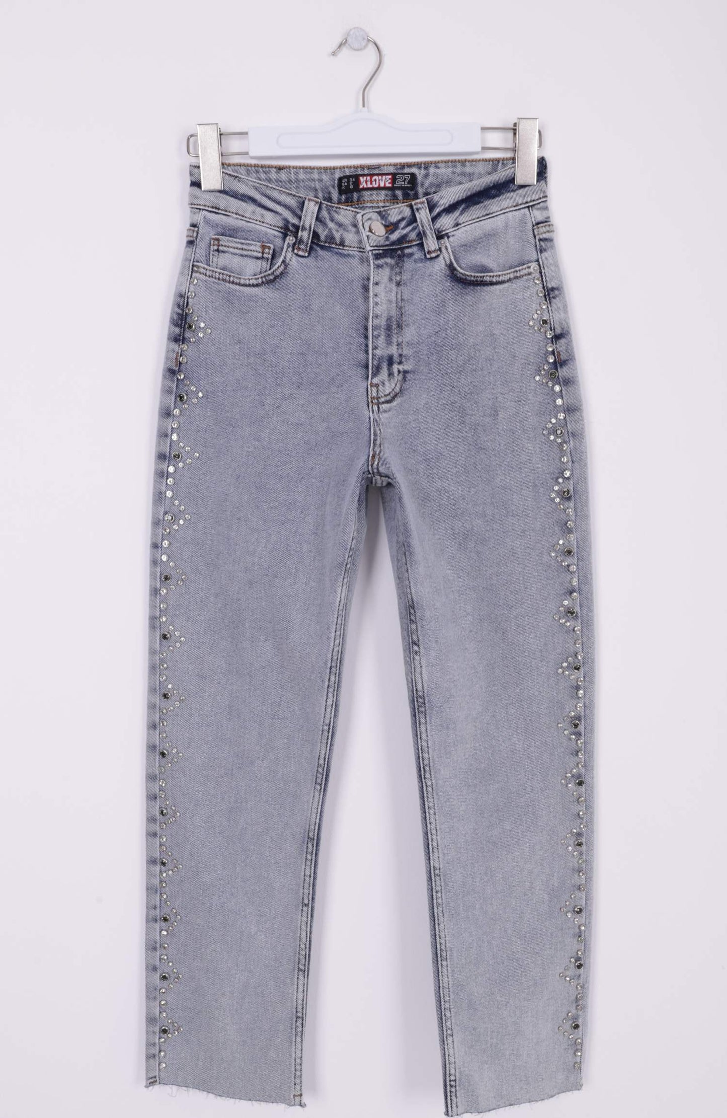 Yanları Droplı Mom Fit Kot Pantolon