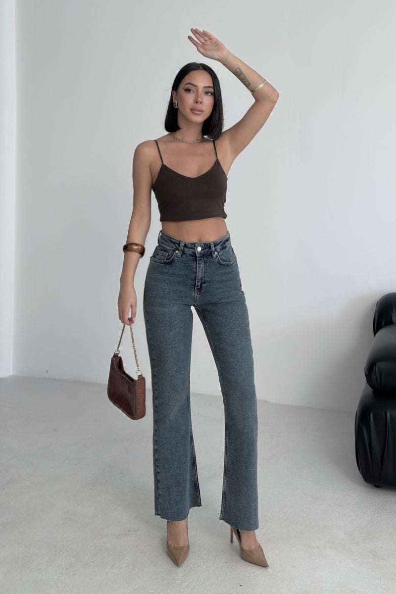 İspanyol Mom Fit Kot Pantolon