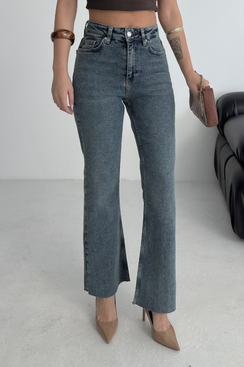 İspanyol Mom Fit Kot Pantolon