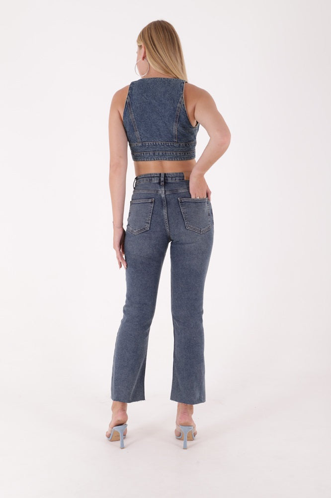 İspanyol Mom Fit Kot Pantolon
