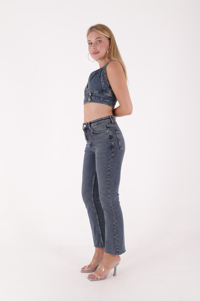 İspanyol Mom Fit Kot Pantolon