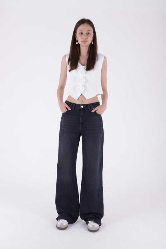 Bol Paça Baggy Relax Kot Pantolon 7031