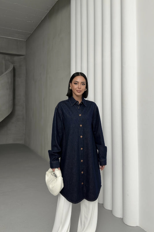 Balon Kollu Düğmeli Gömlek 6093