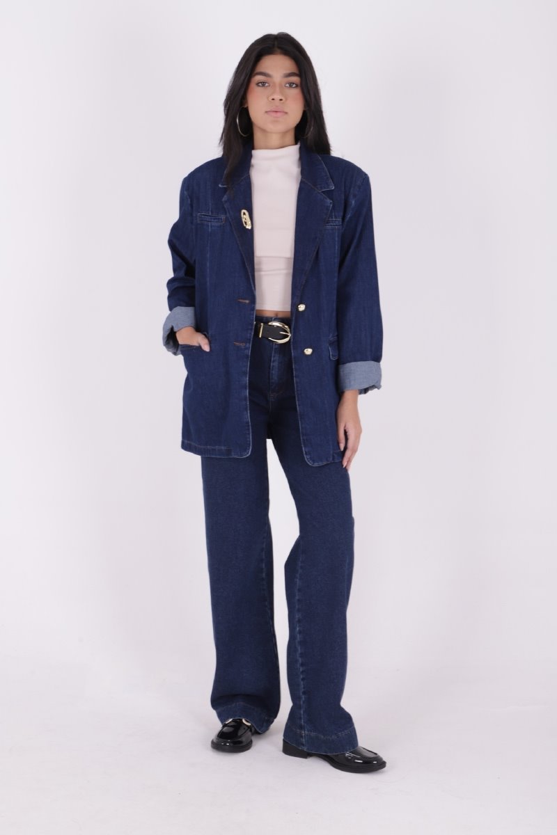 Düğmeli Klasik Blazer Ceket 6066