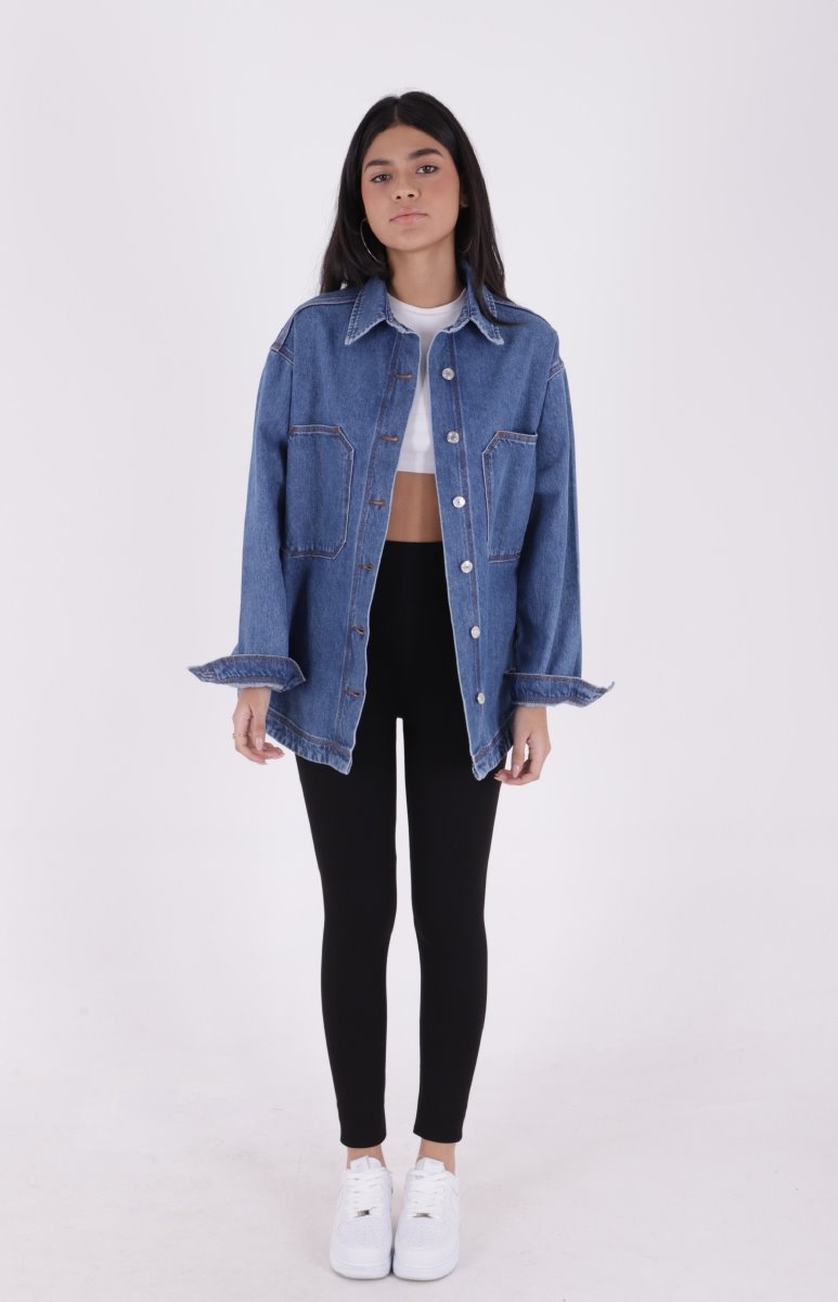Orta Boy Oversize Kot Ceket 6069
