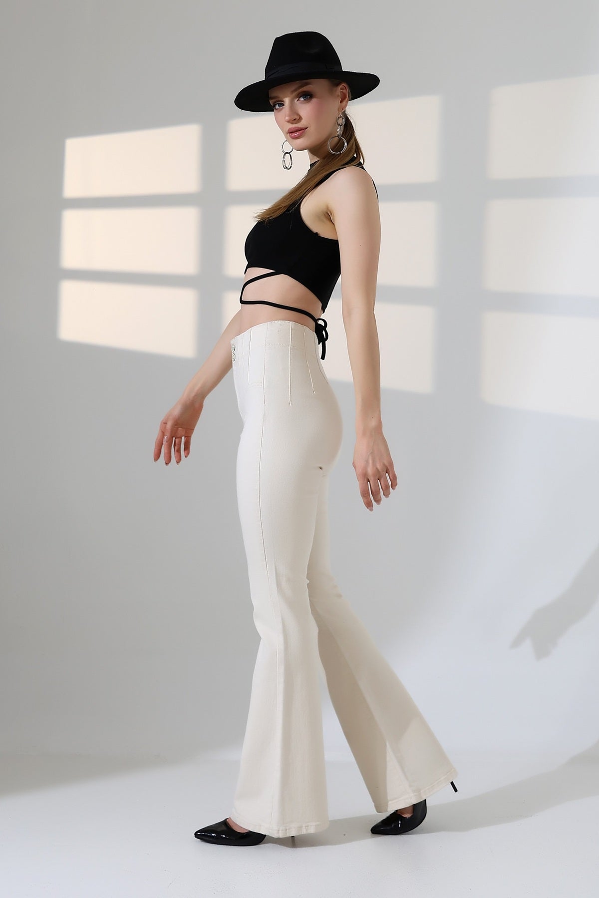 Pensli İspanyol Kot Pantolon 7021