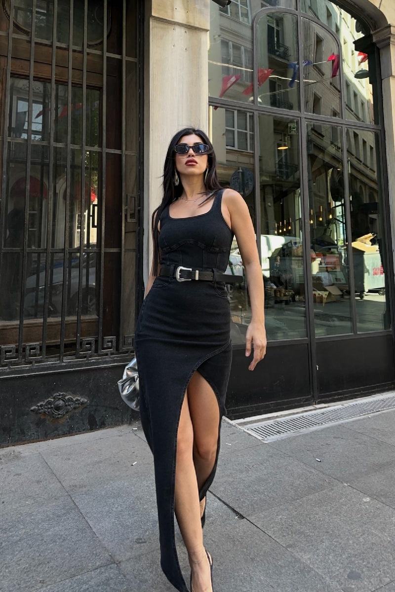 Askılı Kuplu Asimetrik Detaylı Kot 3019