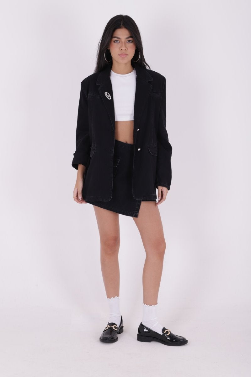 Düğmeli Klasik Blazer Ceket 6066