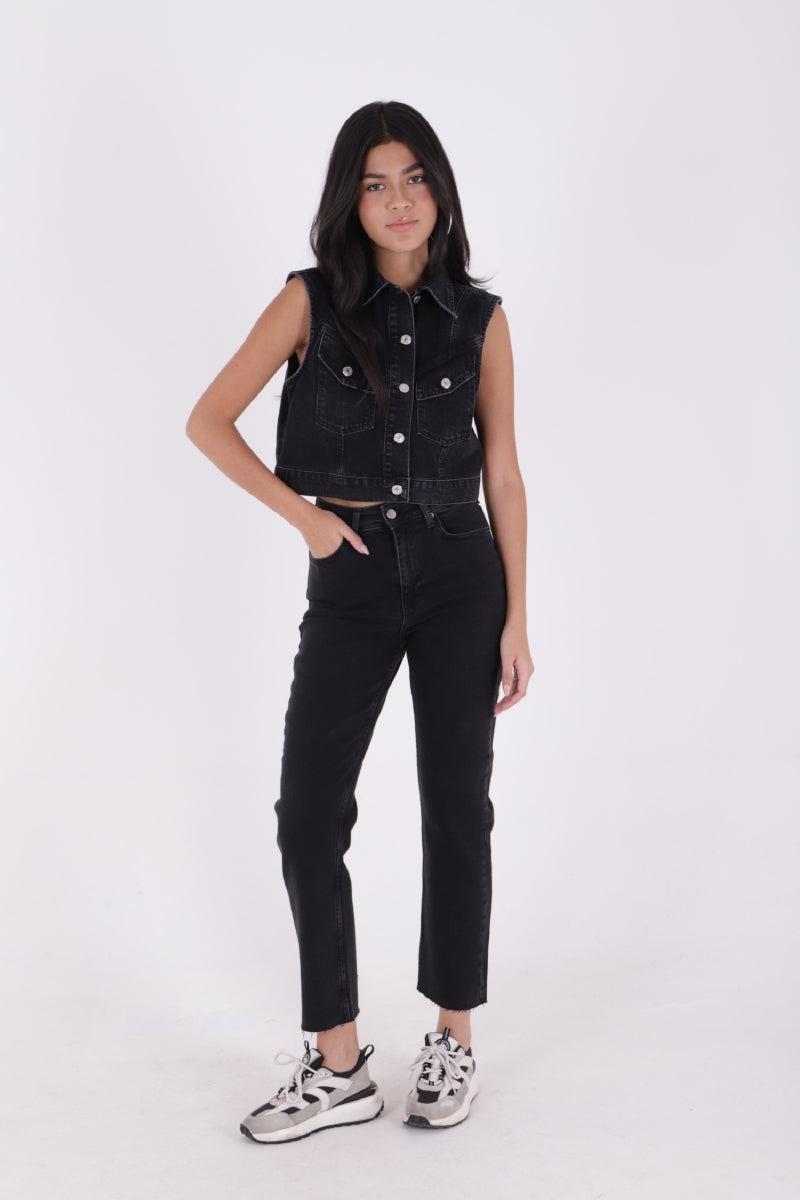 Dikişsiz Paça Mom Fit Kot Pantolon 764