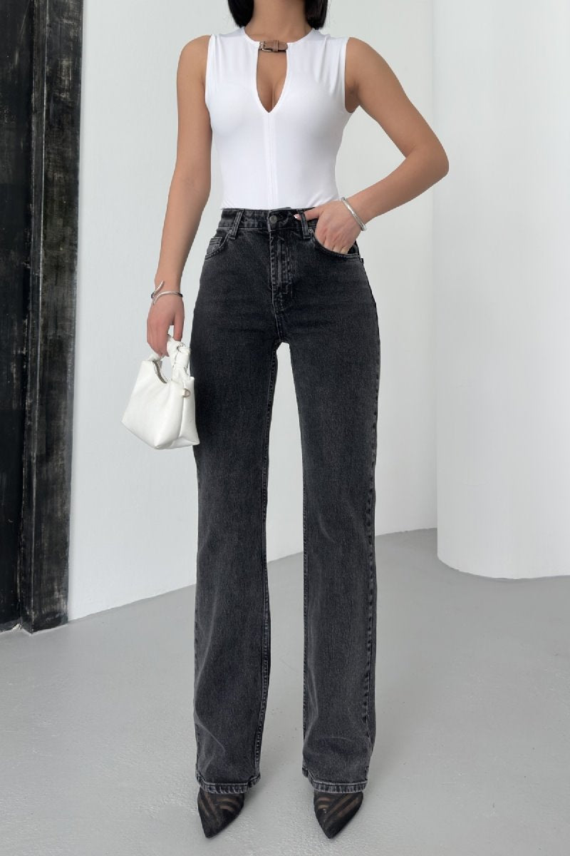 Yüksel Bel Straight Kot Pantolon 7033