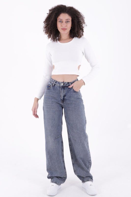 Dizi Pensli Baggy Kot Pantolon 7050