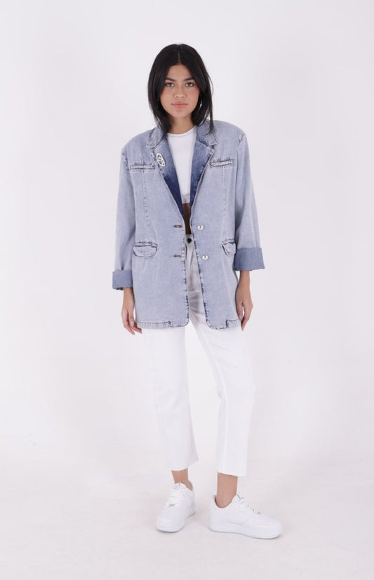 Düğmeli Klasik Blazer Ceket 6066