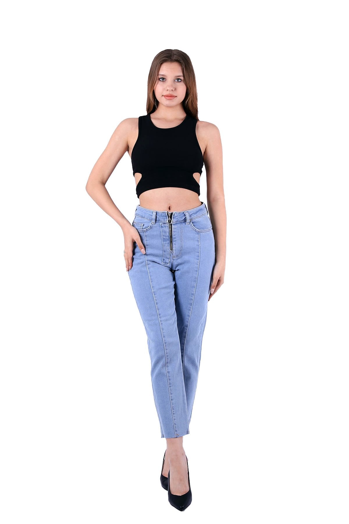 Ütü Hattı Dikişli Kot Pantolon 922