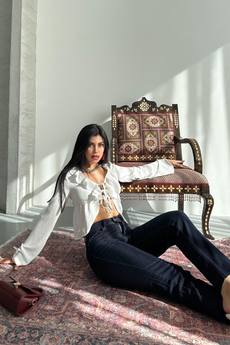 Dikişsiz Paça Mom Fit Kot Pantolon 764