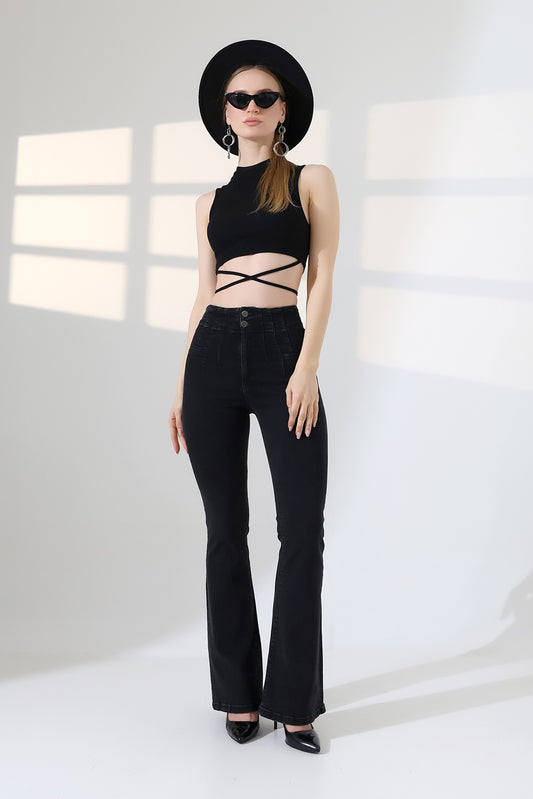 Pensli İspanyol Kot Pantolon 7021