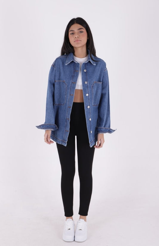 Orta Boy Oversize Kot Ceket 6069