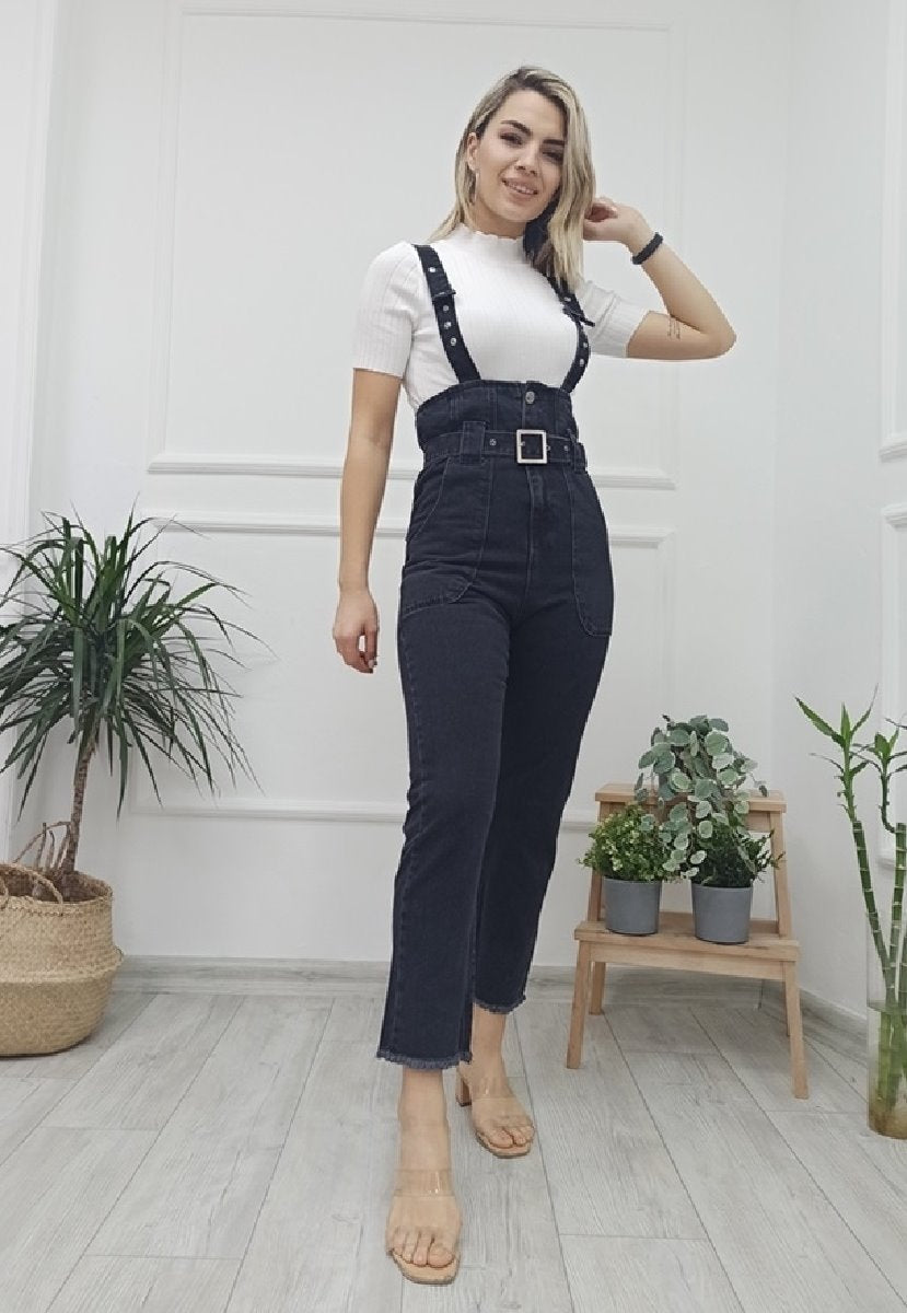 Beli Kemerli Salopet Tulum Kot Pantolon 327
