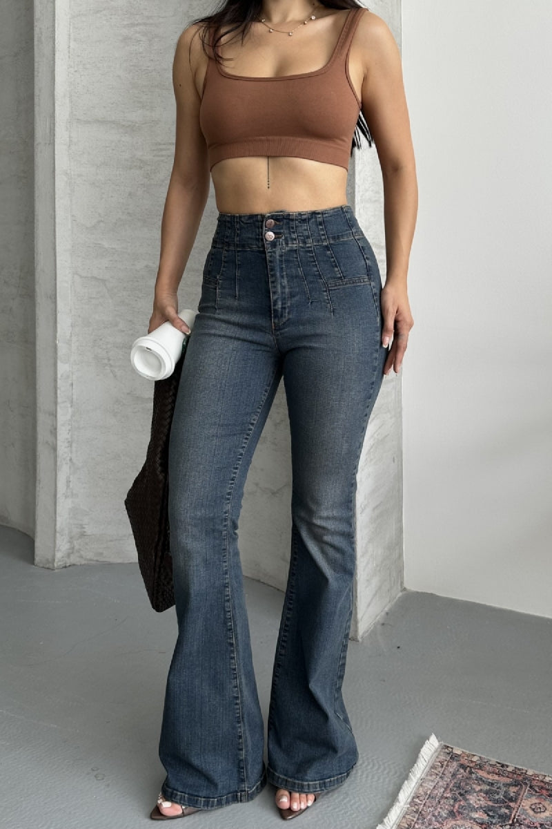 Pensli İspanyol Kot Pantolon 7021