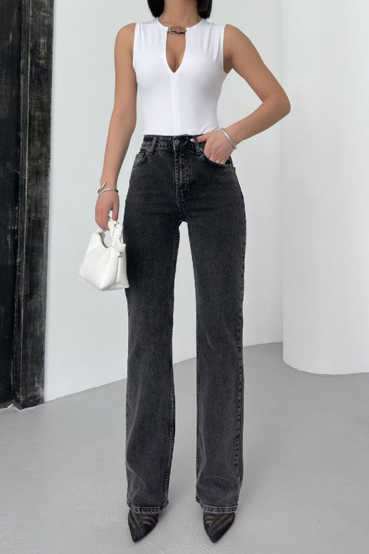 Yüksel Bel Straight Kot Pantolon 7033
