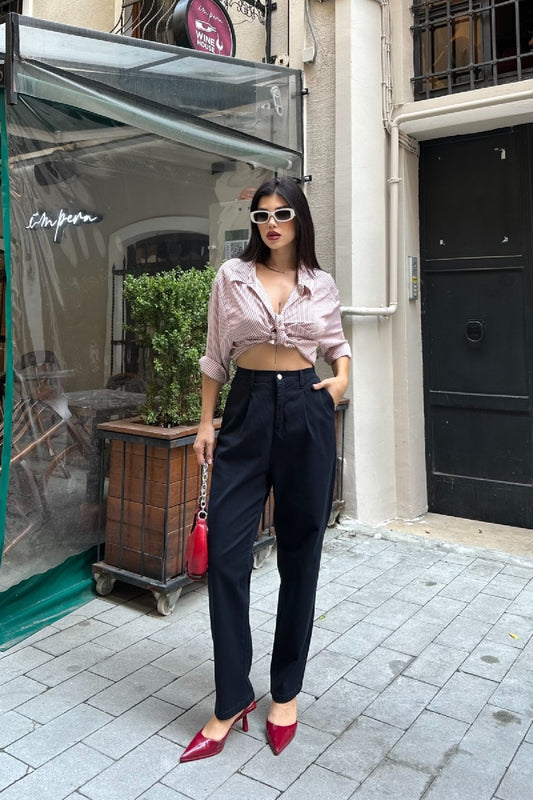 Beli Lastikli Havuç Pantolon 7083