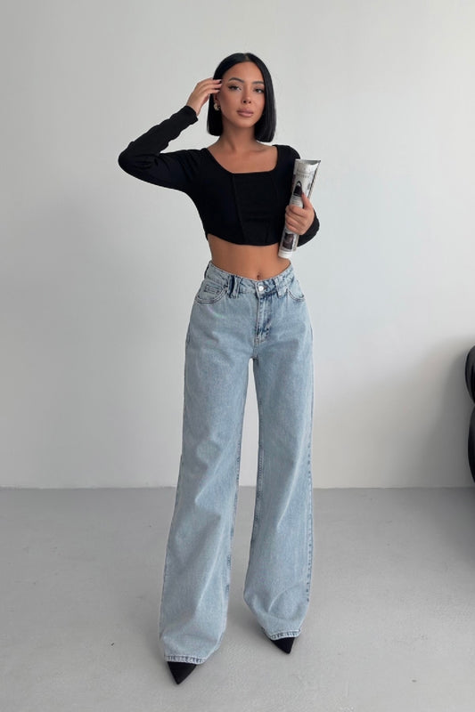 Bol Paça Baggy Relax Kot Pantolon 7031