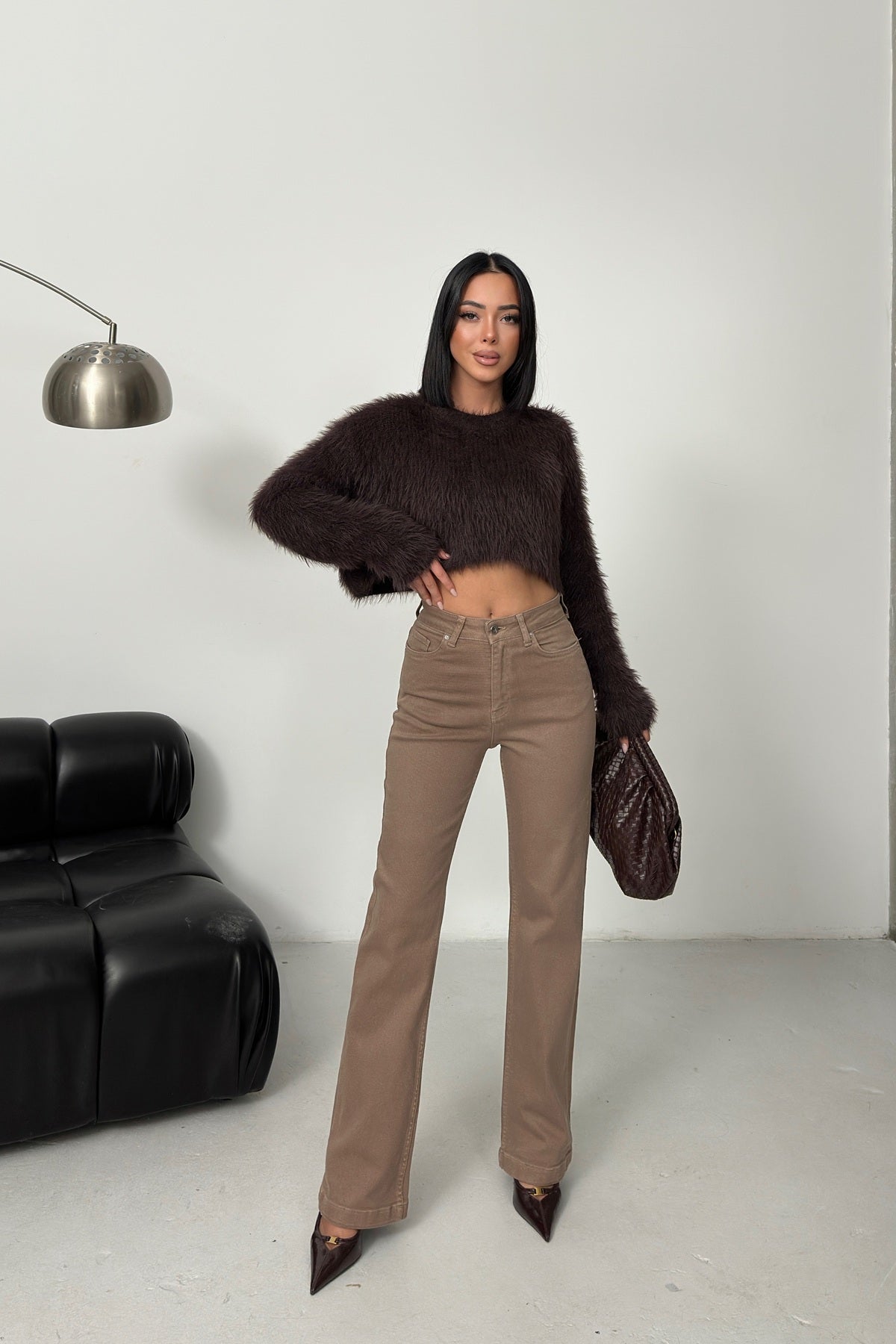Dikişli Paça Bol Paça Relax Kot Pantolon 7026