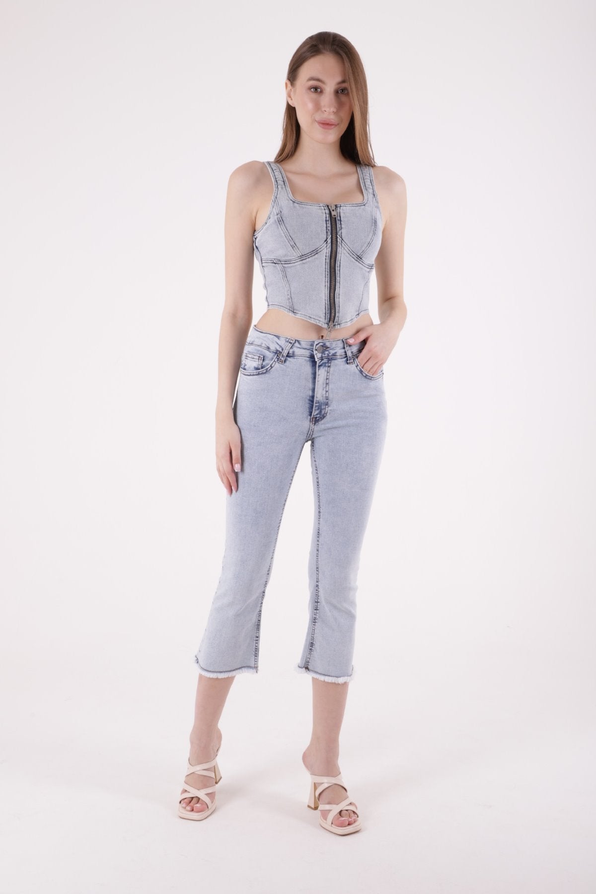 Likralı Culotte Pantolon 1765
