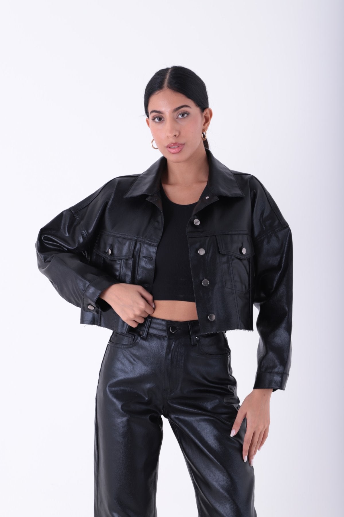 Kısa Oversize Kot Ceket 651