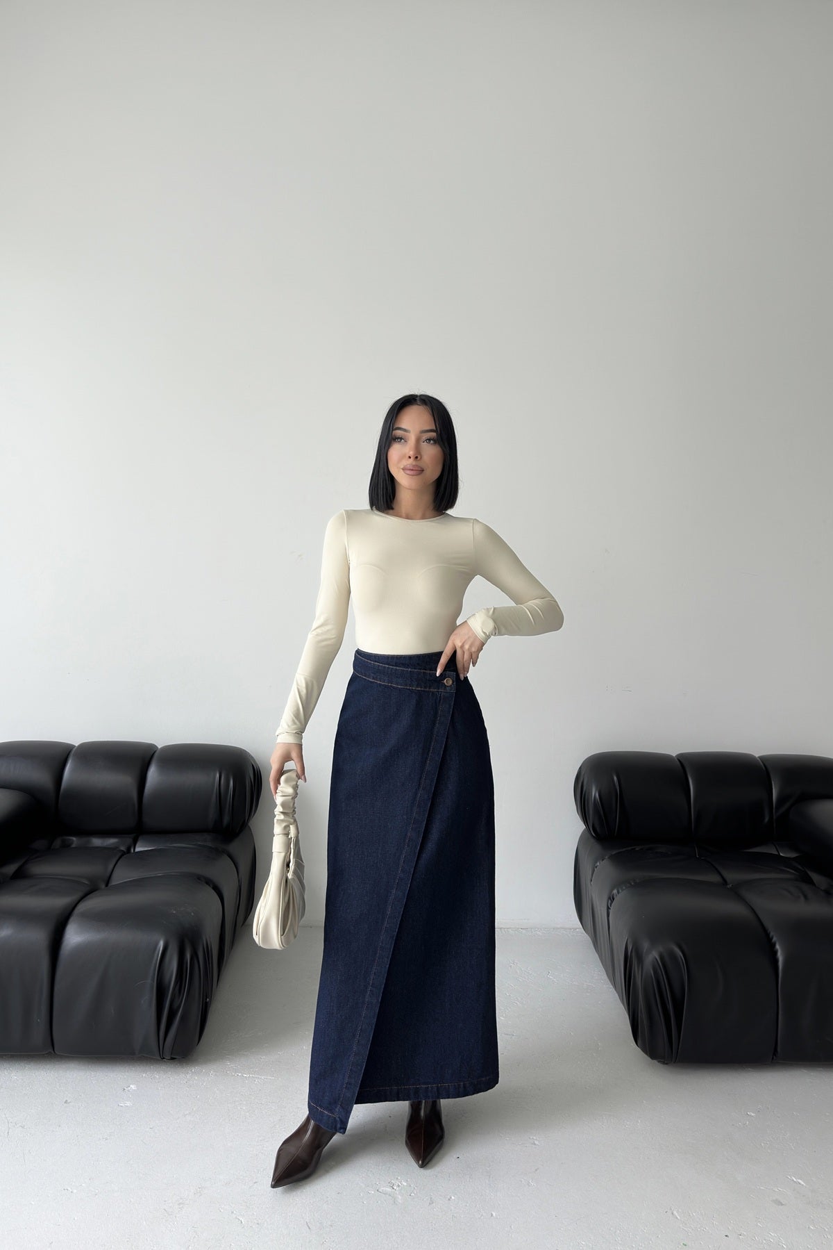 Kapaklı Uzun Boy Kot Etek 1941