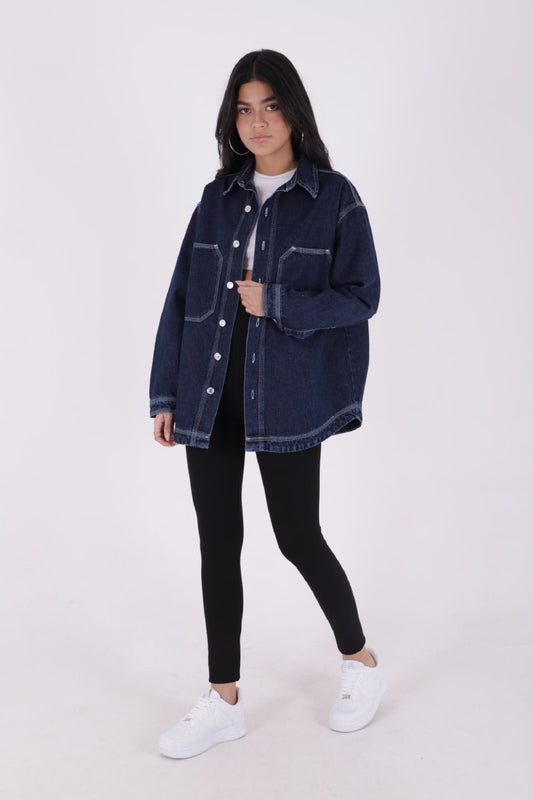 Orta Boy Oversize Kot Ceket 6069