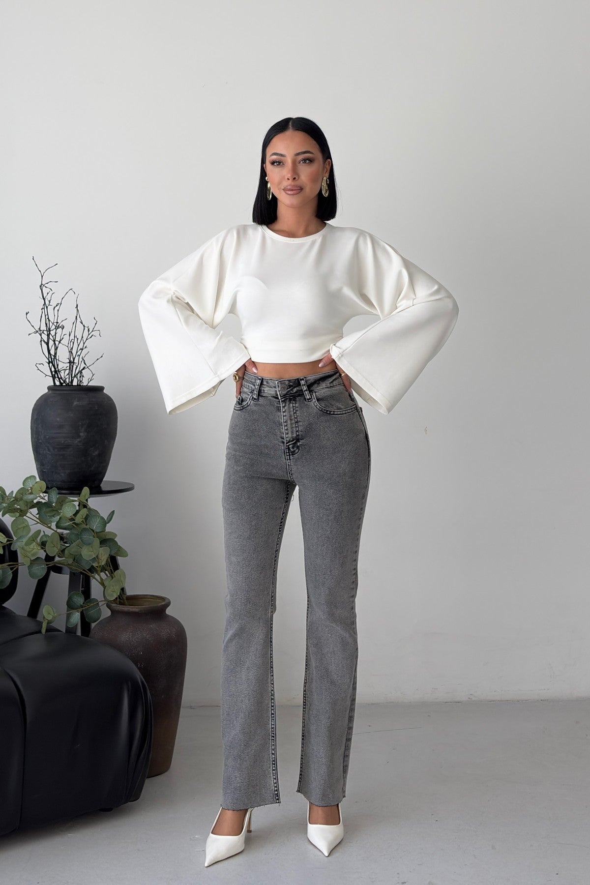 İspanyol Mom Fit Kot Pantolon 1706