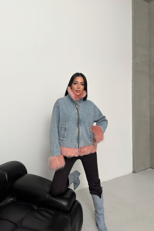 Kürklü Kot Ceket 6170