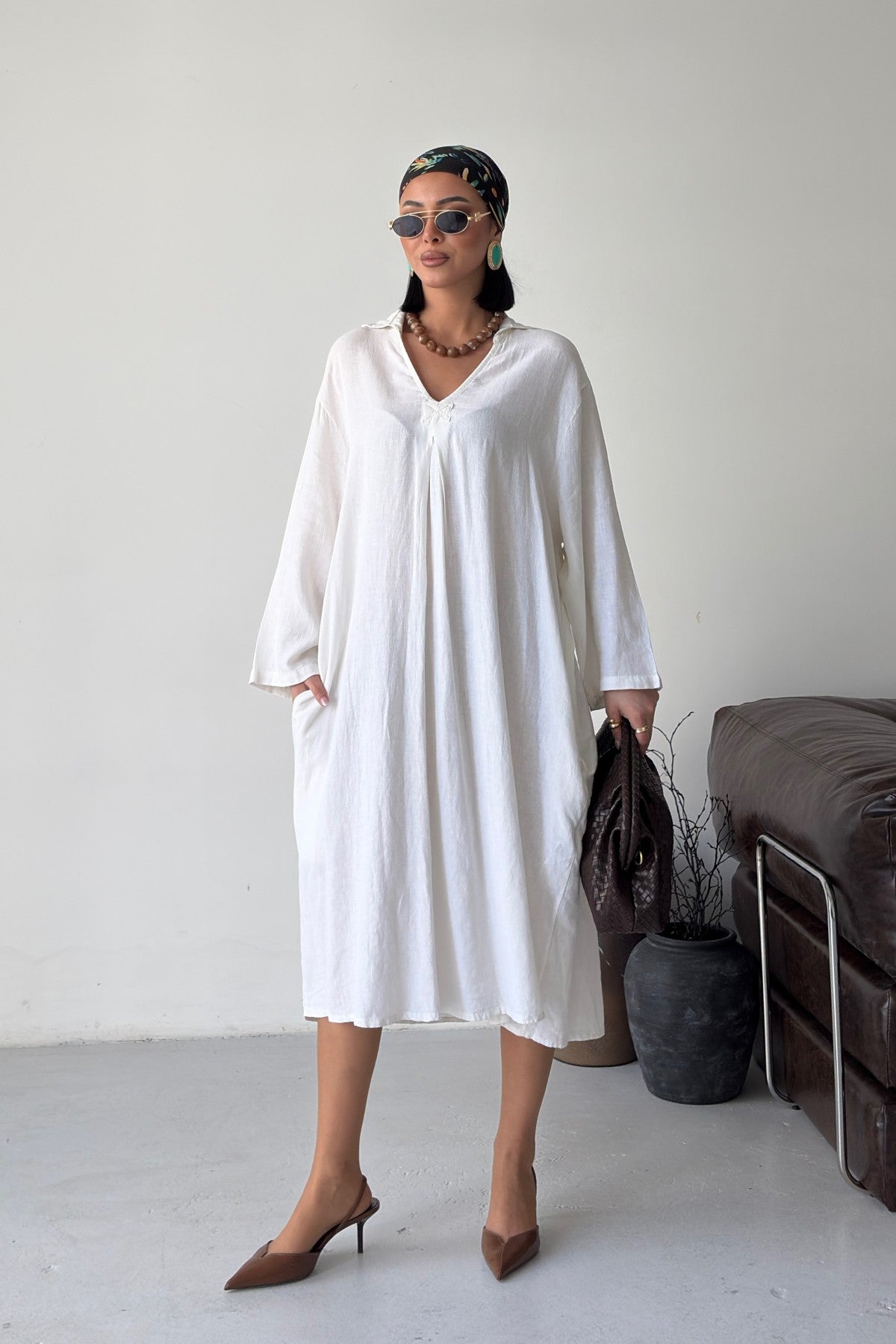 Kemerli Oversize Elbise
