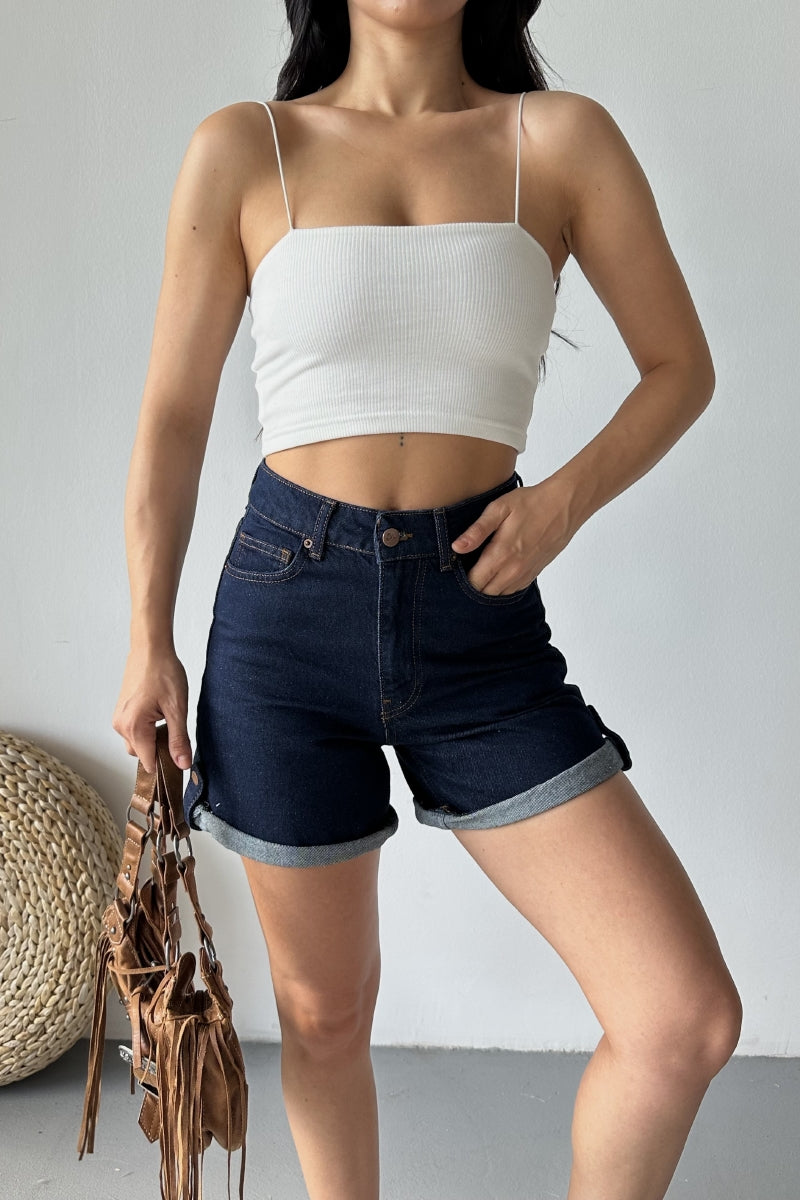 Double Leg Denim Shorts