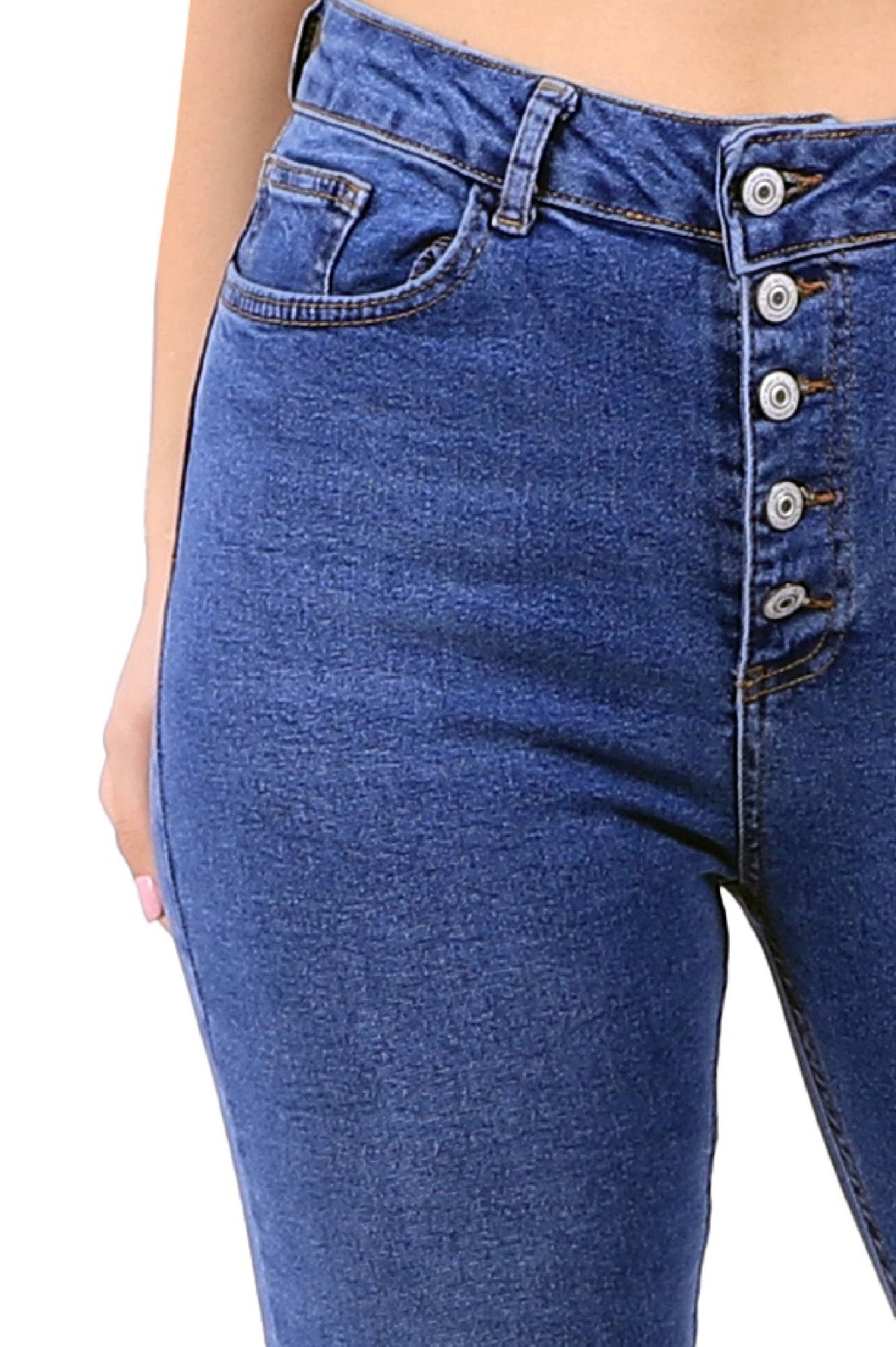Önü 5 Düğmeli Skinny Kot Pantolon 755