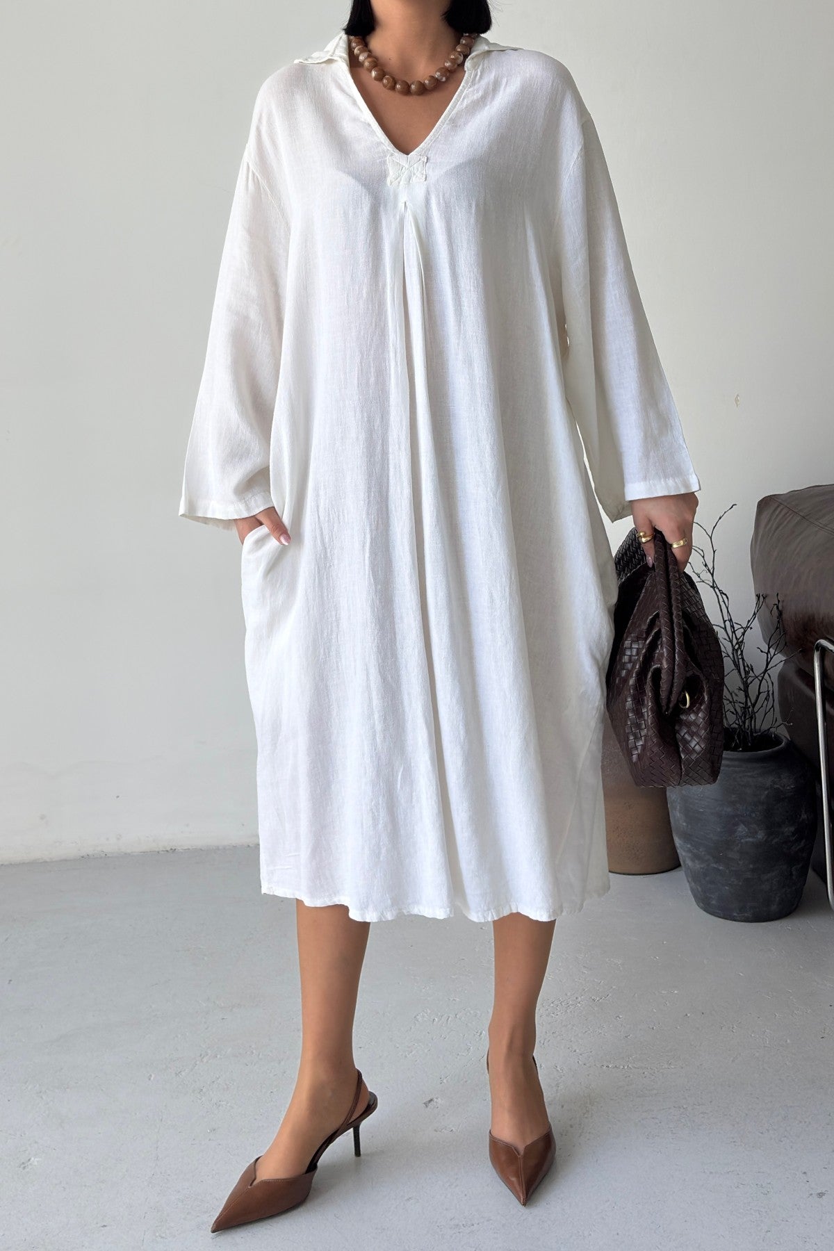 Kemerli Oversize Elbise