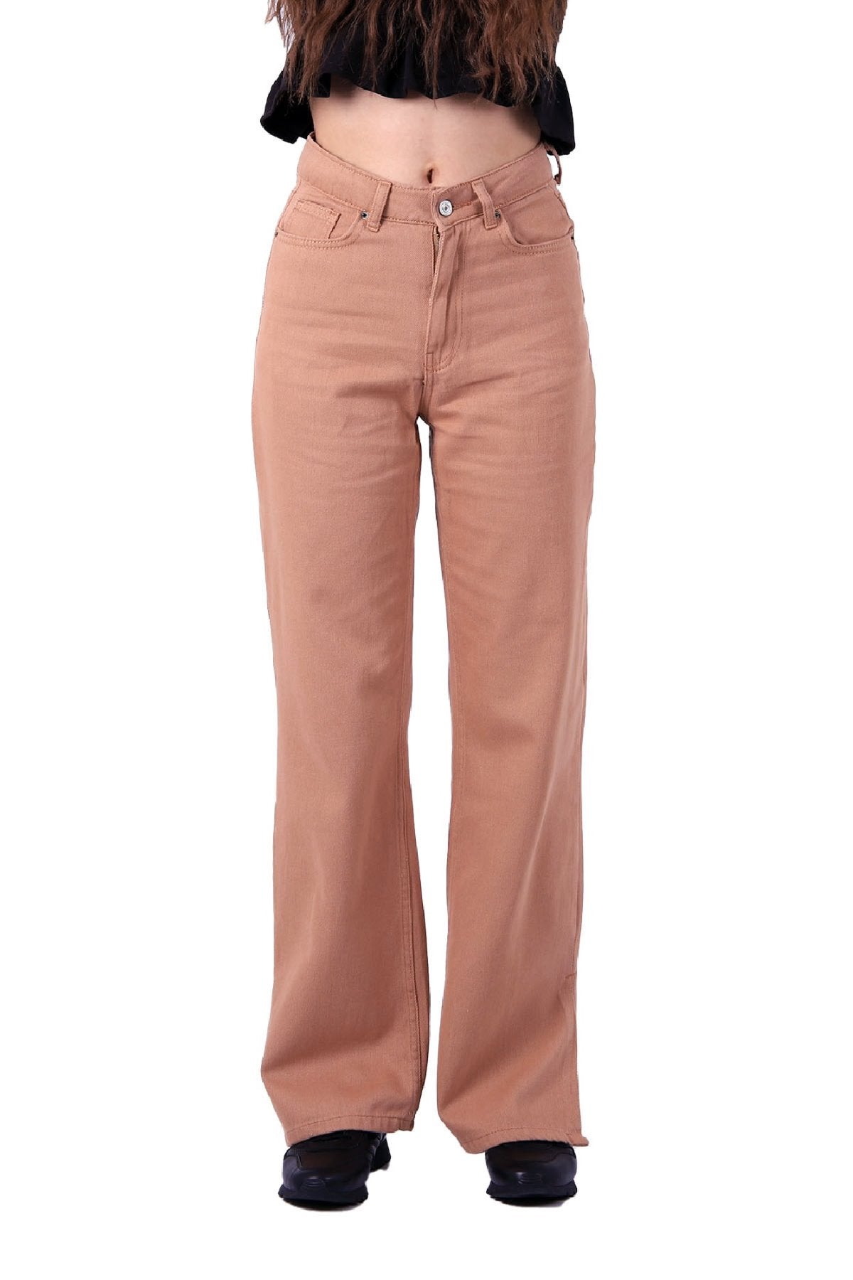 Paçası Yırtmaçlı Mom Fit Kot Pantolon 1732