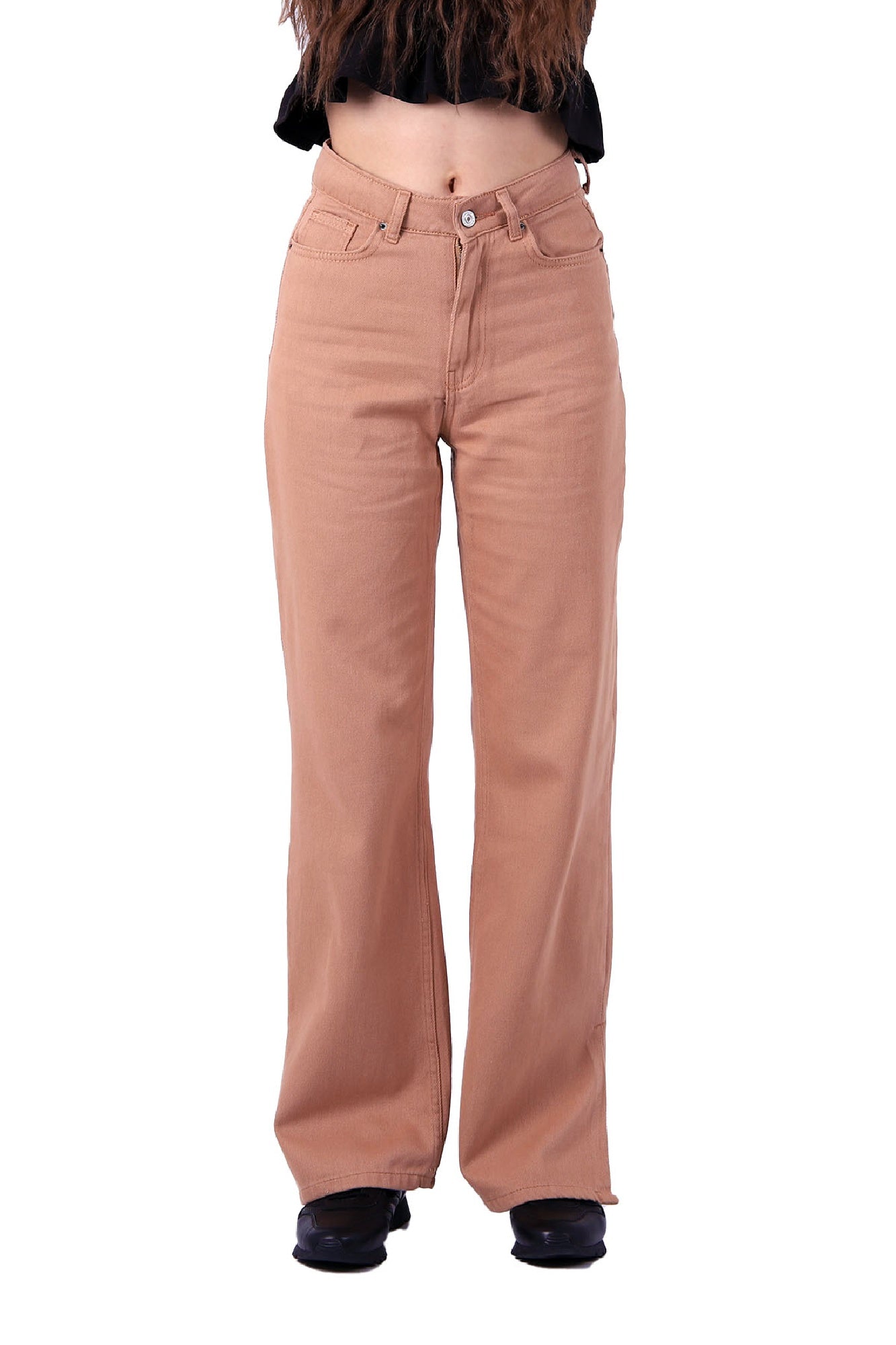 Paçası Yırtmaçlı Mom Fit Kot Pantolon 1732