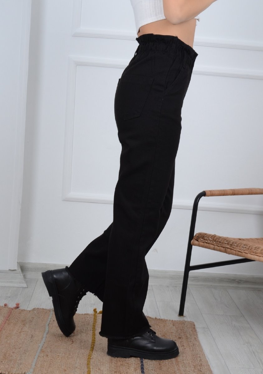 Beli Lastikli Bol Paça Relax Kot Pantolon 789