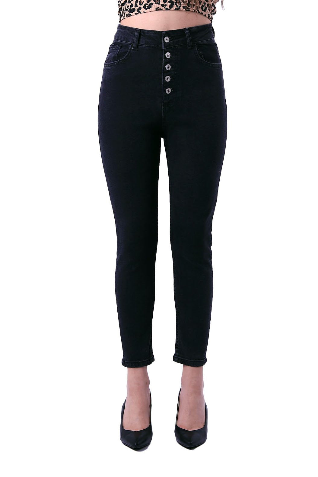 Önü 5 Düğmeli Skinny Kot Pantolon 755