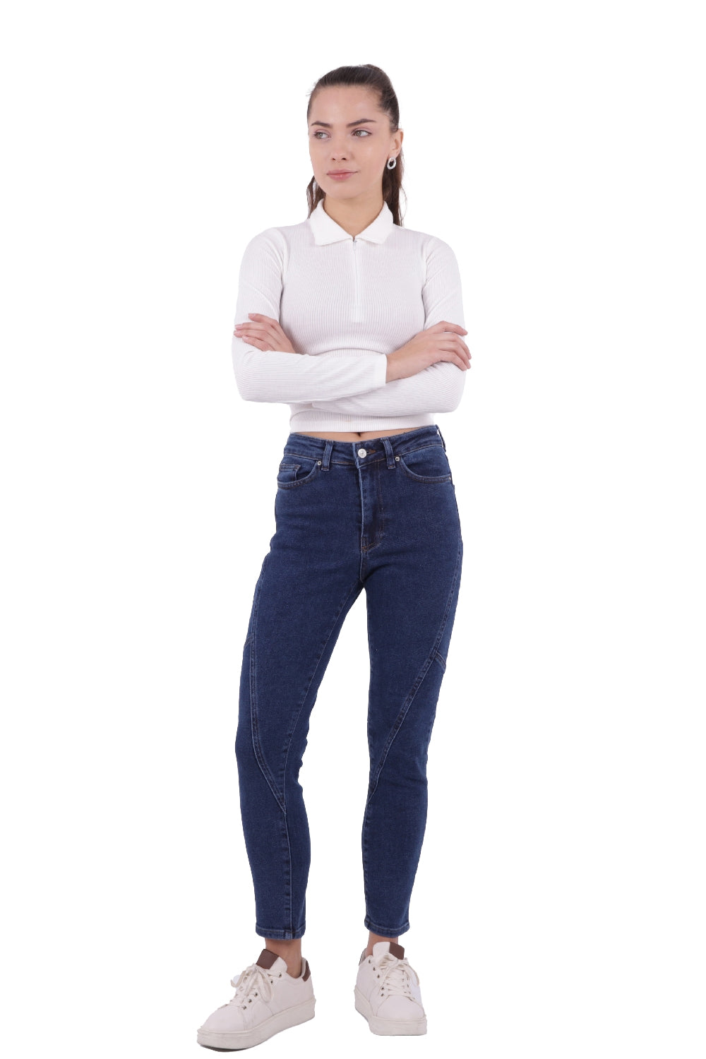 Parçalı Mom Pantolon 778