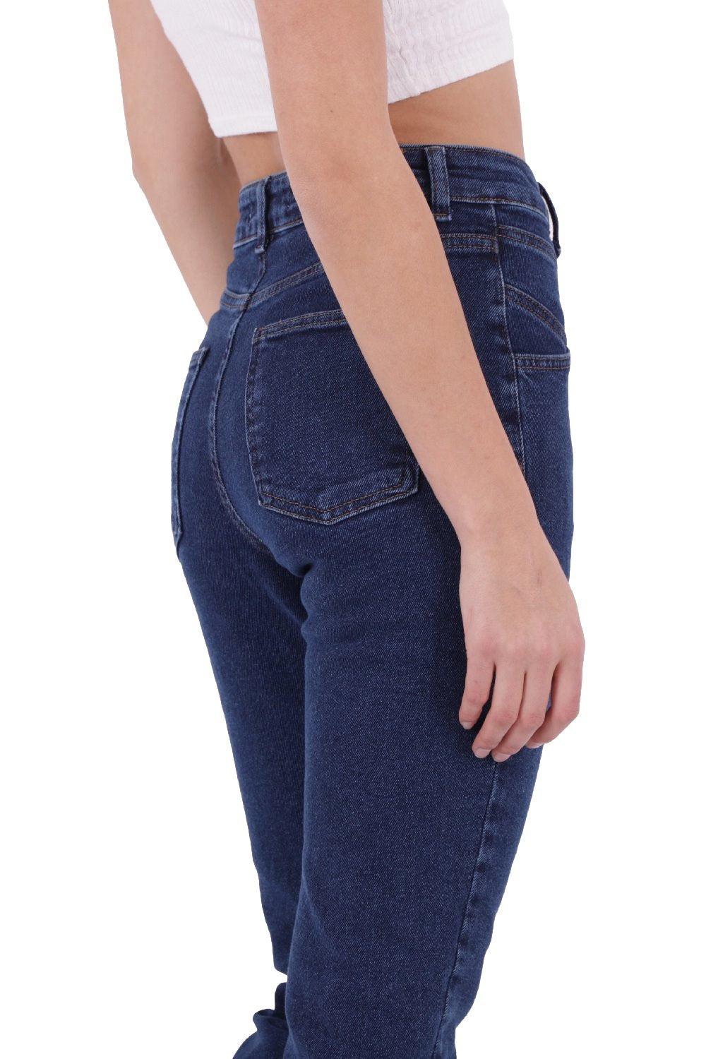 Parçalı Önü Yırtmaçlı Dikişsiz Paça Pantolon 1743