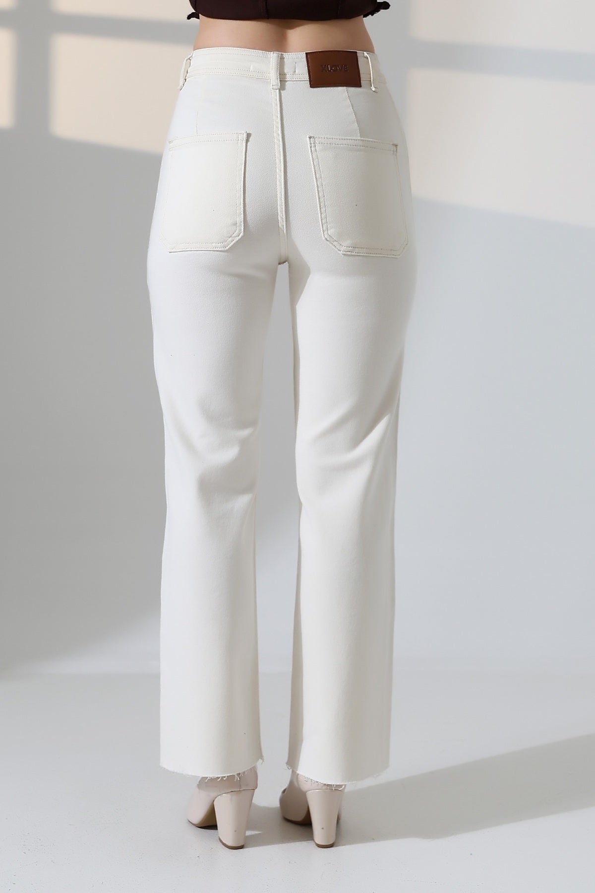 Dekoratif Cep Detaylı Palazzo Kot Pantolon 1710