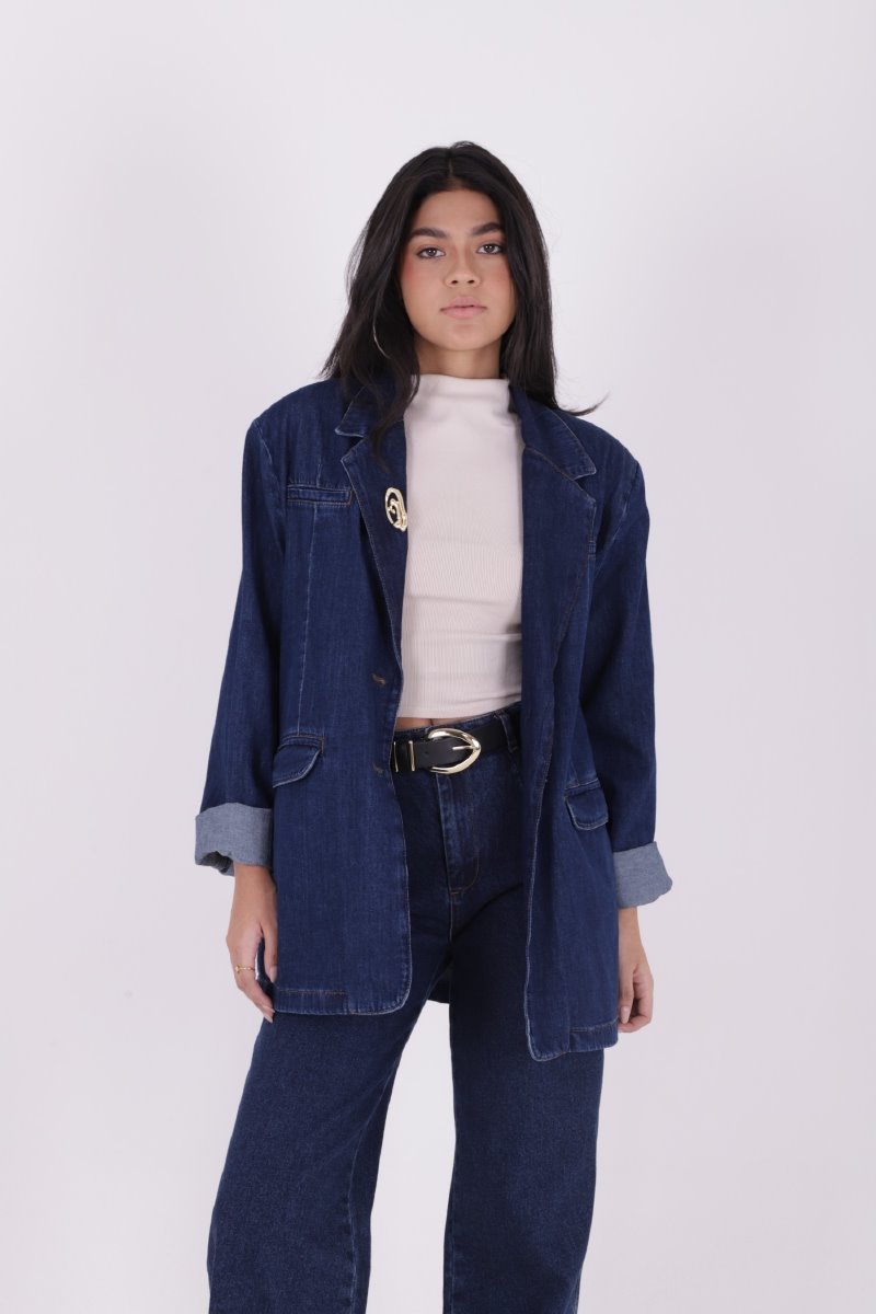 Düğmeli Klasik Blazer Ceket 6066