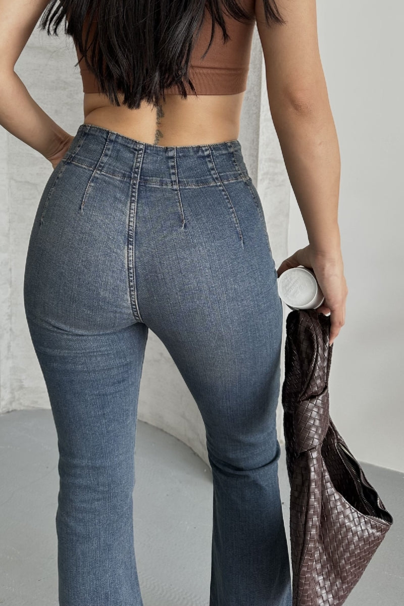 Pensli İspanyol Kot Pantolon 7021